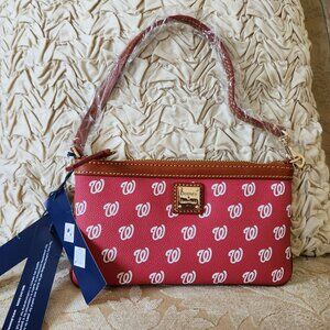 Dooney & Bourke MLB Washington Nationals Large Slim Wristlet Bag Clutch Red NWT